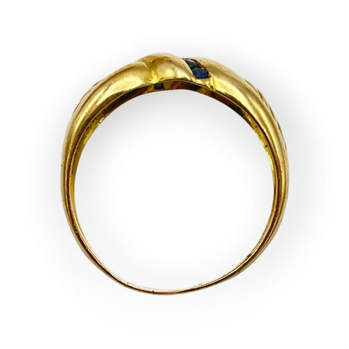 Bague 58 Bague en or jaune 750 et saphirs 58 Facettes 149068796