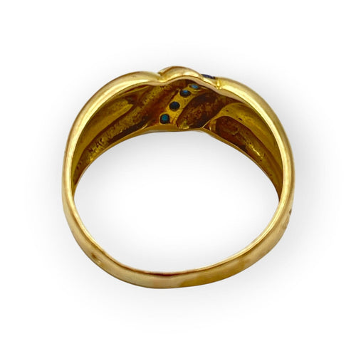 Bague 58 Bague en or jaune 750 et saphirs 58 Facettes 149068796