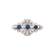 Art Deco - Broche i Platin med safirer og diamanter 