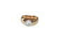 古董双彩金刚圈戒指，镶嵌0.65克拉钻石 