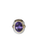 Ring Signet ring in yellow gold, silver, amethyst and pink tourmalines 