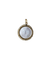 Antique medal - Angel pendant in yellow gold, mother-of-pearl and seed pearls 