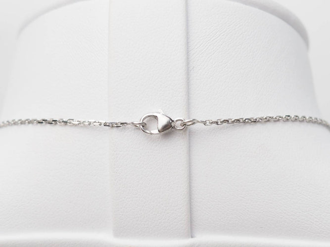 Collier Collier - Pendentif dôme en or blanc et diamants 58 Facettes 27313/27307