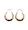 18k rose gold hoop earrings Art Deco with geometric patterns 