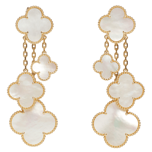 Boucles d'oreilles Van Cleef & Arpels Magic Alhambra - Boucles d’oreilles en or jaune et nacre 58 Facettes