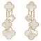 Boucles d'oreilles Van Cleef & Arpels Magic Alhambra - Boucles d’oreilles en or jaune et nacre 58 Facettes