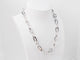 Collier Collier en or blanc 18 carats à maillons ovales – 25 g 58 Facettes 23426