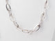 Collier Collier en or blanc 18 carats à maillons ovales – 25 g 58 Facettes 23426