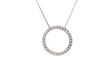 Collier Collier pendentif cercle en or blanc 18k et diamants 58 Facettes 32920