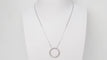 Collier Collier pendentif cercle en or blanc 18k et diamants 58 Facettes 32920