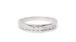 Bague 54.5 Demi-alliance - Bague en or blanc et diamants 58 Facettes 20333