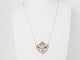 Collier Collier volutes en or jaune, argent, grenats, diamants et perle 58 Facettes 33049