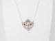 Collier Collier volutes en or jaune, argent, grenats, diamants et perle 58 Facettes 33049