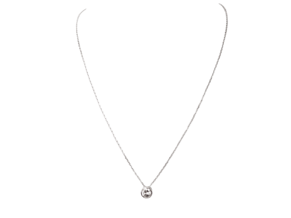 Collier Collier solitaire en or blanc et diamant 0,77 ct 58 Facettes 31186