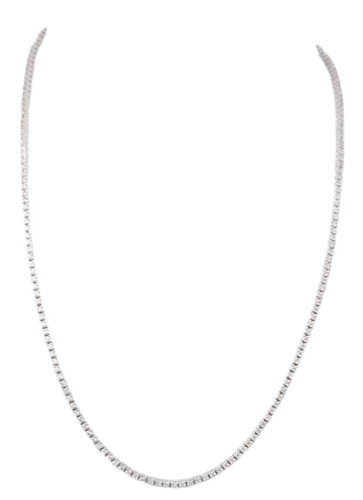 Collier Collier rivière en or blanc et diamants 58 Facettes 32848