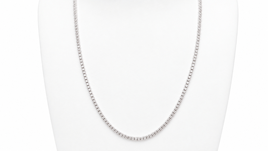 Collier Collier rivière en or blanc 18 carats et diamants, 2,37 ct 58 Facettes 32848