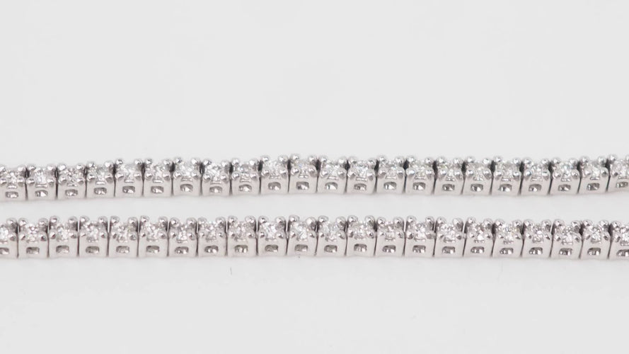 Collier Collier rivière en or blanc et diamants 58 Facettes 32848