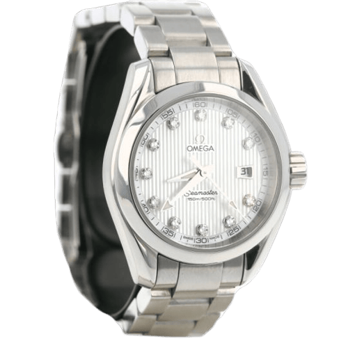 Montre Omega Seamaster Aqua Terra - Montre femme en acier et diamants 58 Facettes MT47023