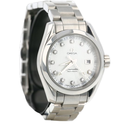 Omega Seamaster Aqua Terra - Lady's watch in steel and diamonds 