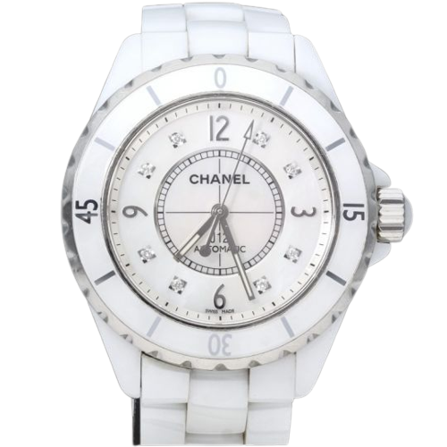 Chanel J12 - 38 mm watch in ceramic and diamonds 