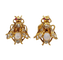 Boucles d'oreilles Puces d'oreilles victoriennes abeilles en or 18k, diamants, opales et rubis 58 Facettes A07389