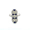 Bague 56 Bague en or blanc 18 ct avec diamants et émail 58 Facettes 296/26 B