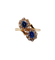 Antique ring Daisy in 18k rose gold, sapphires and diamonds 