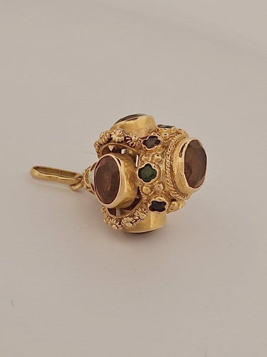 Pendentif Pendentif en or jaune, citrines et pierres multicolores 58 Facettes 2086446