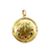 18k gold photo locket pendant and colored glasses 