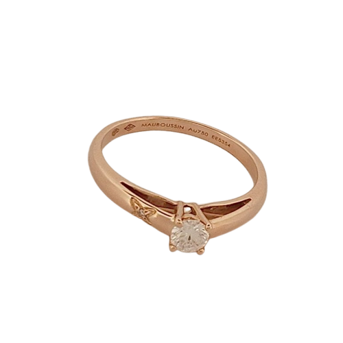 Mauboussin - Ring Solitaire in yellow gold and diamonds 