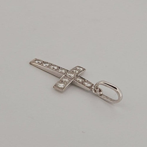 Croix diamants en or blanc 58 Facettes 2909858