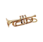 Vintage trumpet pendant in 18-carat gold 