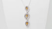 Collier Collier en or blanc, citrines et diamants 58 Facettes 32805b