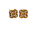 Van Cleef & Arpels Vintage Alhambra - Yellow gold and diamond earrings 