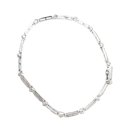 Bransoletka z 18-karatowego białego złota i diamentów 1,06 ct 