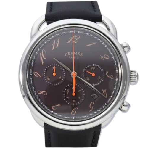 Hermès Arceau - Orologio cronografo in acciaio 