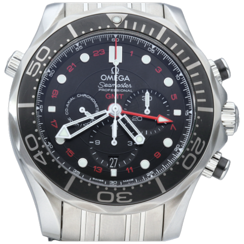 Omega Seamaster - Diver 300M GMT-kronografur i stål 