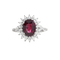 Bague 54 Bague en or blanc, rubis et diamants 58 Facettes 61200056