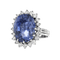 Bague 54 Bague en or blanc avec saphir et diamants 58 Facettes 61100118