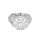 White gold dome ring with diamonds 