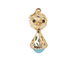 Pendentif Pendentif breloque figurine en or jaune, turquoise et grenats 58 Facettes 33336