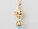 Pendentif Pendentif breloque figurine en or jaune, turquoise et grenats 58 Facettes 33336