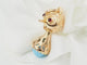 Pendentif Pendentif breloque figurine en or jaune, turquoise et grenats 58 Facettes 33336