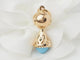 Pendentif Pendentif breloque figurine en or jaune, turquoise et grenats 58 Facettes 33336