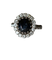 Ring Margerite aus Weißgold, Saphir und Diamanten 