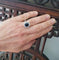 Bague 55.5 Bague marguerite en or blanc, saphir et diamants 58 Facettes 613