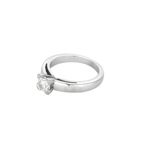 Ring Solitär aus Weißgold und Diamant 0,60 Karat 
