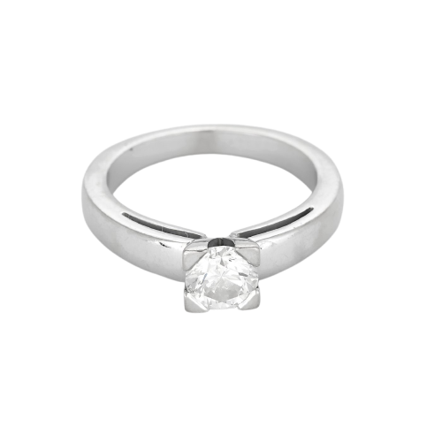 Ring Solitär aus Weißgold und Diamant 0,60 Karat 