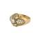 Anello Cupola in platino, oro giallo e diamanti 