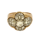 Anello Cupola in platino, oro giallo e diamanti 